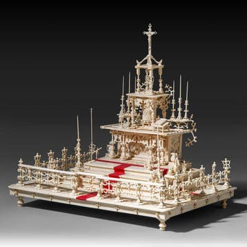 Monastieke geduldarbeid - Been - 1850-1900 - Maquette van