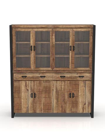 Buffetkast Mangohout Britt 190 cm, Huis en Inrichting, Verzenden, Nieuw, Overige houtsoorten, Industriële meubels