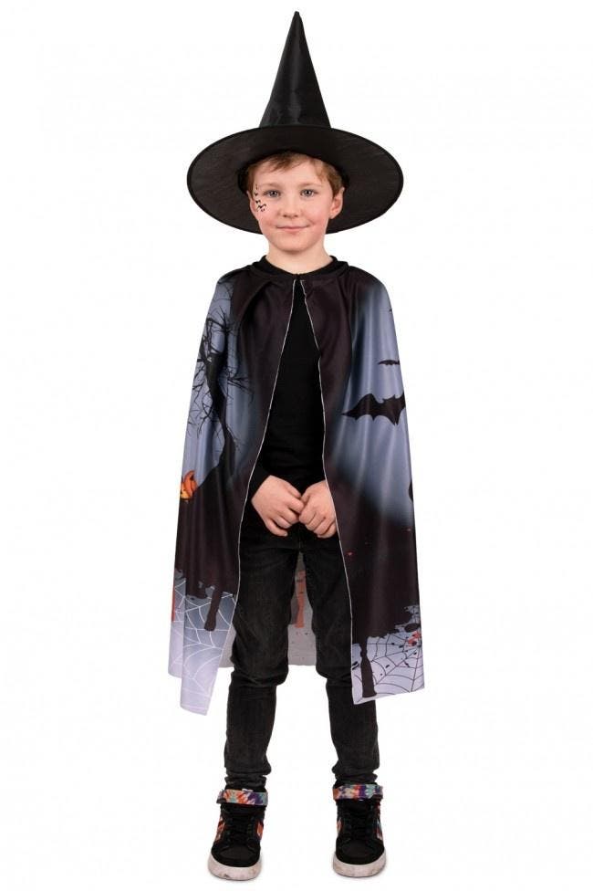 Bloody Halloween Cape Kind met Hoed, Kleding | Dames, Carnavalskleding en Feestkleding, Nieuw, Ophalen of Verzenden