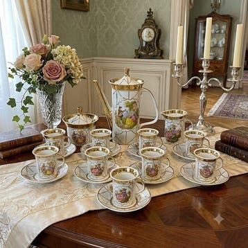 NO RESERVE PRICE - Porcellana Bavaria - Koffieservies (21) -