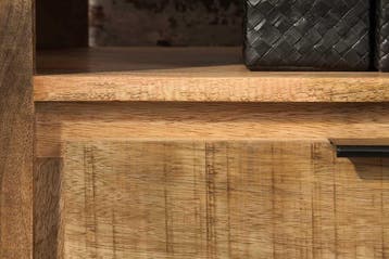 Massief tv-meubel IRON CRAFT 130cm mangohouten lowboard 2, Ophalen of Verzenden, Nieuw