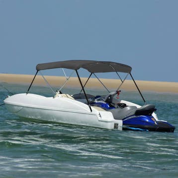 vidaXL Biminitop 3-boogs 183x160x137 cm antracietkleurig, Verzenden, Nieuw
