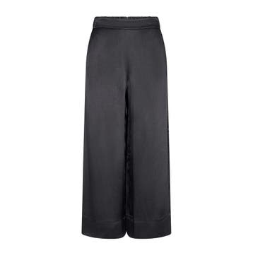 Mos Mosh • zwarte satijnen pantalon Edi • 38, Maat 38/40 (M), Mos Mosh, Verzenden, Zwart