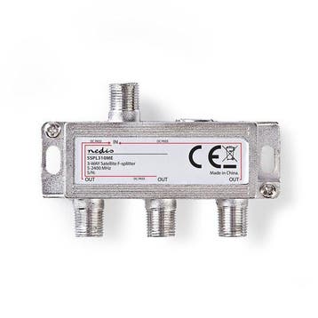 F connector splitter - Nedis (3-weg, 10.5 dB), Computers en Software, Verzenden, Nieuw