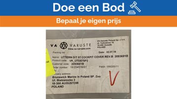 Bieden: Black Canvas Cockpit Cover for Uttern D/T 57 - VK_U, Ophalen of Verzenden, Nieuw, Zeilboot of Motorboot