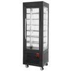 Panoramische vitrine, 5 niveaus, 360 LT, Zwart, Verzenden, Nieuw in verpakking, Koelen en Vriezen