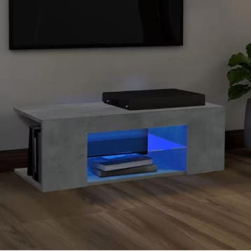 TV-meubel 90 cm – Betonlook Grijs met RGB LED Verlichting, Huis en Inrichting, Kasten | Televisiemeubels, Verzenden, Nieuw