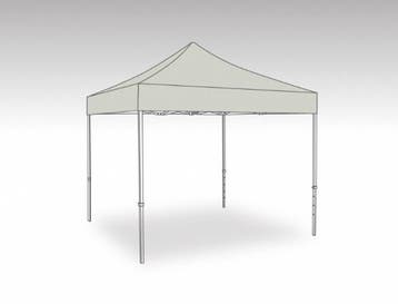 Easy Up Partytent 3×3 meter zonder zijwanden in Grijs, Verzenden, Nieuw, 2 meter of meer, Partytent