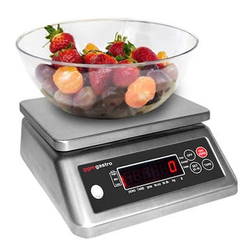 GGM Gastro | Waterdichte digitale keukenweegschaal IP67 - |, Witgoed en Apparatuur, Weegschalen, Verzenden, Nieuw