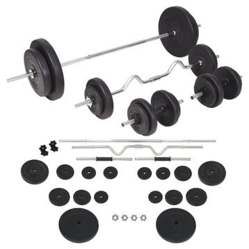 vidaXL Halterset 90 kg, Sport en Fitness, Fitnessmaterialen, Verzenden, Nieuw