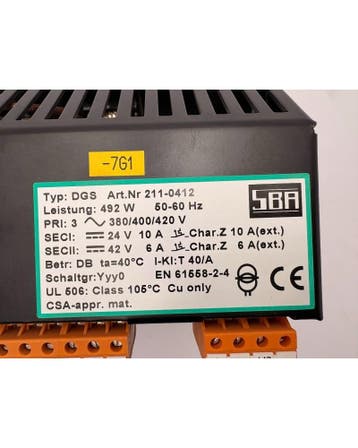 SBA DGS 211-0412, Verzenden