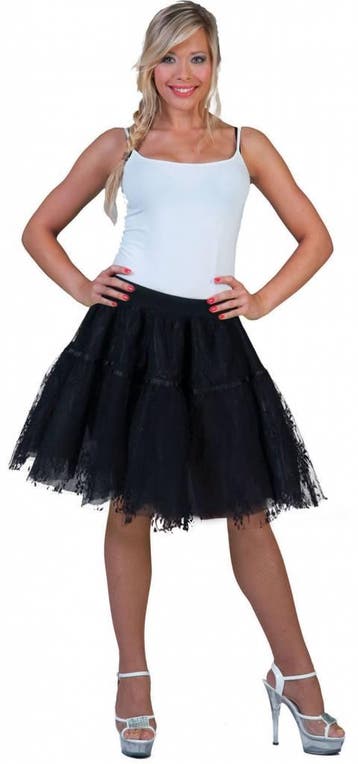 Petticoat Zwart Deluxe, Kleding | Dames, Carnavalskleding en Feestkleding, Ophalen of Verzenden, Nieuw