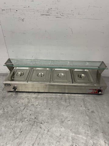 HCB RVS Bain marie 4 x 1/2 GN 122 cm 230V Horeca, Ophalen of Verzenden, Nieuw in verpakking