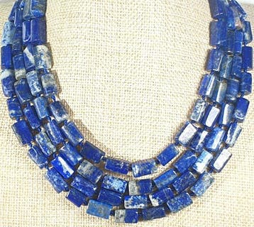 NATUURLIJK lapis lazuli uit Afghanistan - ZEER LANG - VREDE, Verzamelen, Mineralen en Fossielen