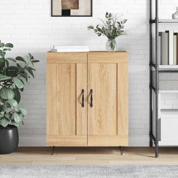 vidaXL Dressoir 69,5x34x90 cm bewerkt hout sonoma, Verzenden, Nieuw, Overige houtsoorten, Minder dan 50 cm
