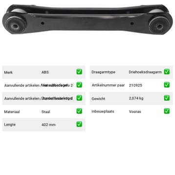 Draagarm Jeep Cherokee 2.5 4x4 (XJ) Van 1986-10 tot 1990-09, Verzenden, Nieuw, Jeep