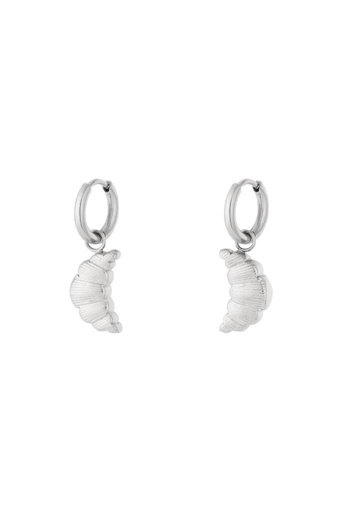 Mini Croissant Oorbellen - zilveren kleur, Sieraden, Tassen en Uiterlijk, Oorbellen, Verzenden