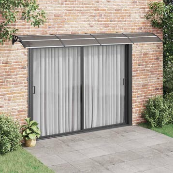 vidaXL Deurluifel Zwart 400x100 cm Polycarbonaat, Verzenden, Nieuw