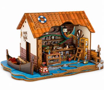 PlayfulMario Drijvende Boekenwinkel met verlichting Model..., Verzenden, Nieuw