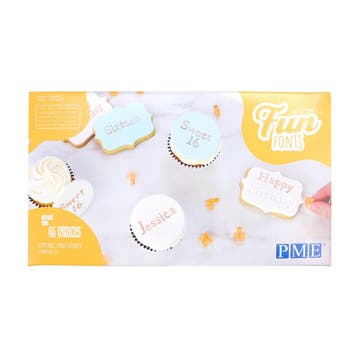 PME Tekst Stempelset Cupcake/Cookie Fun Fonts - Collectie 2, Verzenden, Nieuw