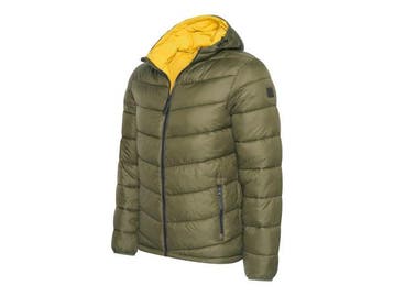 Veiling - Cappuccino Italia Hooded Puffer Jacket Army - XXL, Kleding | Heren, Nieuw