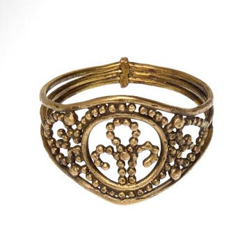 Oud-Romeins Goud Filigraan openwerk ring