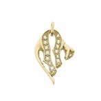 Gouden panter hanger met zirconia (Hanger of bedel), Ophalen of Verzenden, Gebruikt, Goud, Overige merken