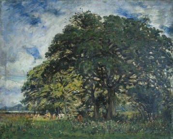 Alfred Hazledine (1876-1957) - Les vaches au pré