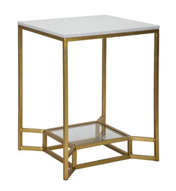 TAFEL DUBBEL MARMER CM 47X47X60, Huis en Inrichting, Ophalen of Verzenden, Nieuw