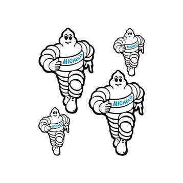 Michelin met logo Stickerset 4-delig, Ophalen of Verzenden, Nieuw, Michelin
