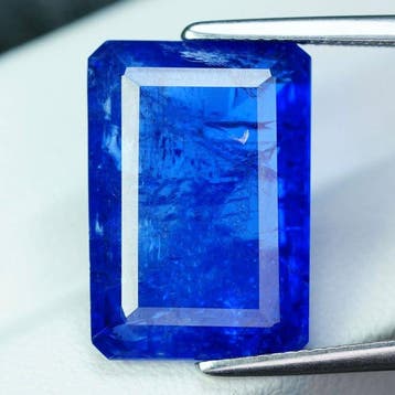 Zonder minimumprijs Blauw, Violet Tanzaniet - 18.14 ct -, Sieraden, Tassen en Uiterlijk, Nieuw