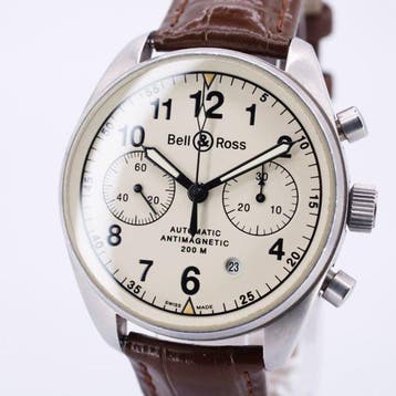 Bell & Ross - BR 126 Pilot Chronograph - 126.A - Heren -, Nieuw