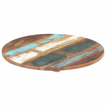 vidaXL Tafelblad rond 25-27 mm 50 cm massief gerecycled hout, Verzenden, Nieuw