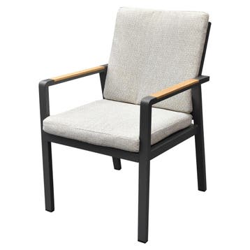 Set van 6 Lola dining tuinstoelen aluminium antraciet, Tuin en Terras, Ophalen of Verzenden, Nieuw, Aluminium