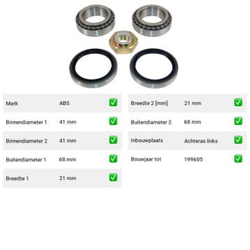 Wiellager Achteras links Ford Escort RS Cosworth 4x4, Auto-onderdelen, Verzenden, Nieuw, Ford