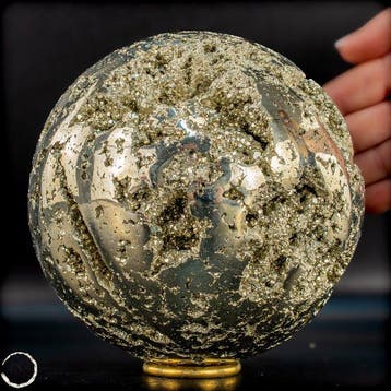 Monumentale pyriet-sfeer uit Peru – 6 kg puur goud van de