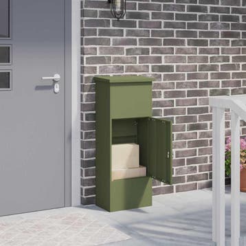 vidaXL Pakket inwerp box Olijfgroen 44,5 x 29 x 110,5 cm, Verzenden, Nieuw