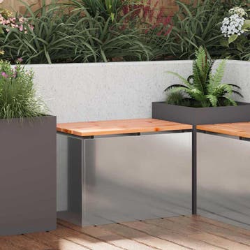 vidaXL Tuinbank Zilver 60 x 40 x 43 cm Gegalvaniseerd staal, Verzenden, Nieuw