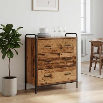 vidaXL Dressoir Oud hout 97 x 33 x 81 cm Bewerkt hout, Verzenden, Nieuw, Overige houtsoorten, Minder dan 50 cm