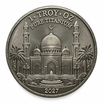 Verenigde Staten. 2027 1 oz Titanium Shahada Mosque Round BU