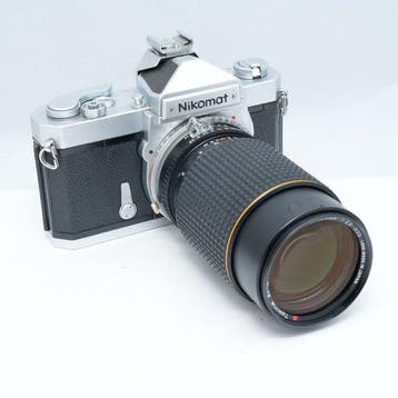 Nikon Nikomat FT + Tokina AT-X 60-120mm F2.8 Analoge camera, Nieuw