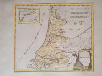 Nederland - Algemene kaart van de provincie Holland (Zuid-, Nieuw