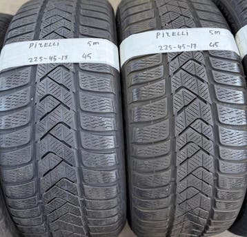 2x 225-45-17 Pirelli Winter 2x 5mm €45 Per Band 225 45 17, Ophalen, Gebruikt, 17 inch, Winterbanden