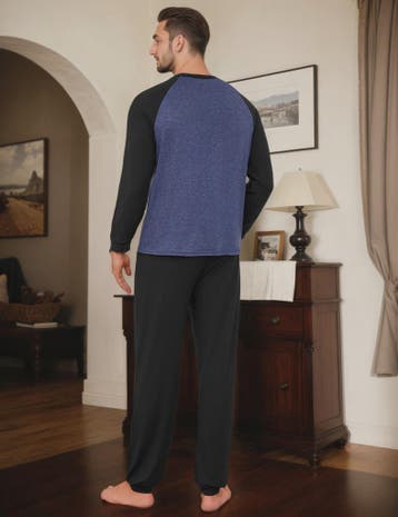 Herenset Katoenen Pyjama Lange Mouw - Comfortabel & Ademend, Verzenden, Nieuw