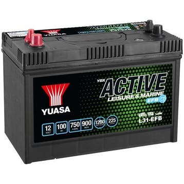 Yuasa L31-Efb Recreatie Accu 100Ah 330X173X240, Verzenden