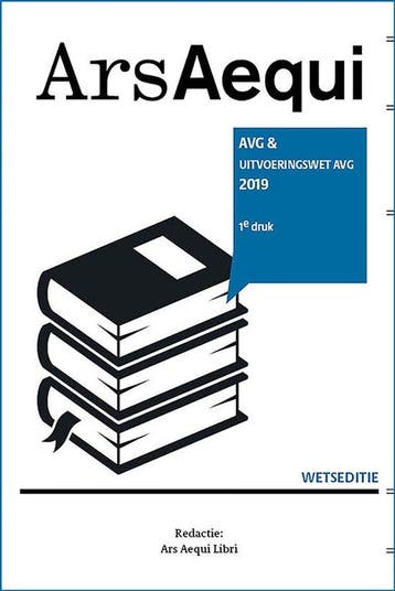9789492766373 Ars Aequi Wetseditie - AVG  uitvoeringswet ..., Verzenden, Zo goed als nieuw