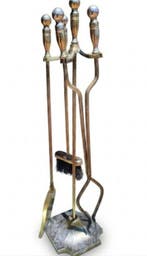 Openhaard accessoire (4) - Verguld messing, Antiek en Kunst
