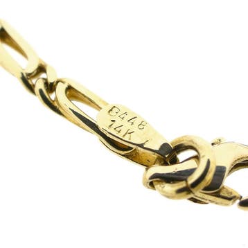 Gouden valkenoog schakelketting, Sieraden, Tassen en Uiterlijk, Kettingen, Ophalen of Verzenden, Gebruikt, Goud, Goud