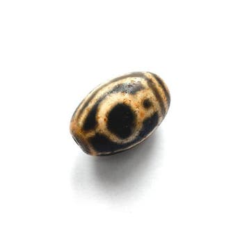 Oud Tibetaans/Nepalees Geëtst agat Kralen-talisman met