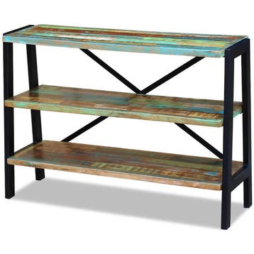 vidaXL Dressoir 3 schappen massief gerecycled hout, Verzenden, Nieuw, Overige houtsoorten, Minder dan 50 cm